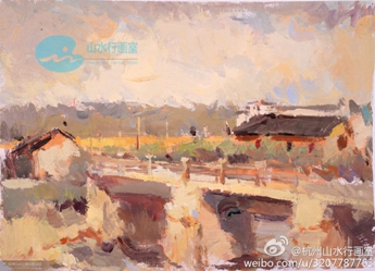 杭州山水行画室色彩风景