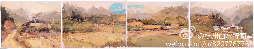 杭州山水行画室色彩风景